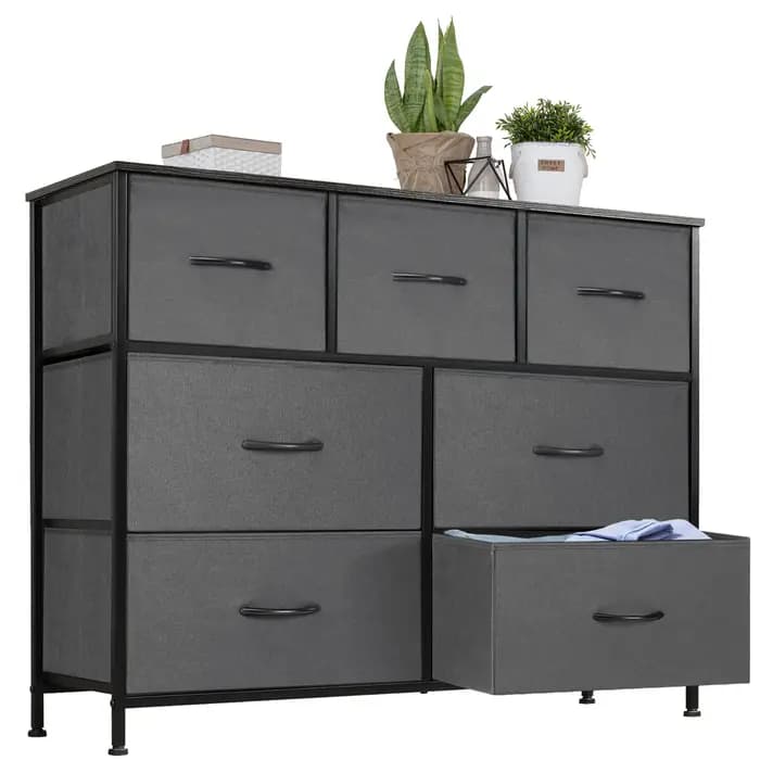 JHK Desser pour chambre à coucher avec 7 tiroirs en tissu organisateur placard de rangement poitrine vêtements pour salo