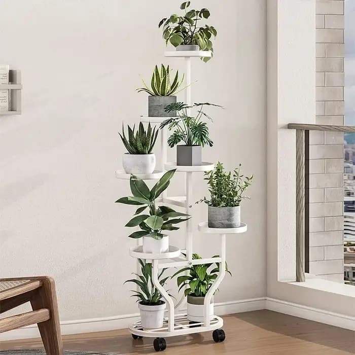 Support pour plantes, support pour fleurs, organisateur de pots de fleurs, fer à 9 couches, étagère de rangement pour plantes, support pour pots, rouleau organisateur