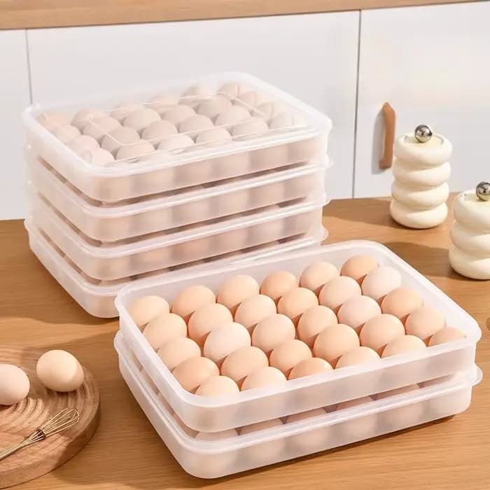 Boîte de rangement d'œufs en plastique avec couvercle
