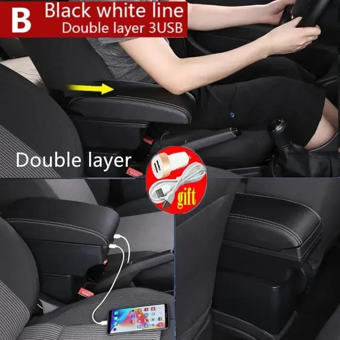 Boîte d'accoudoir pour Renault Captur Clio 2