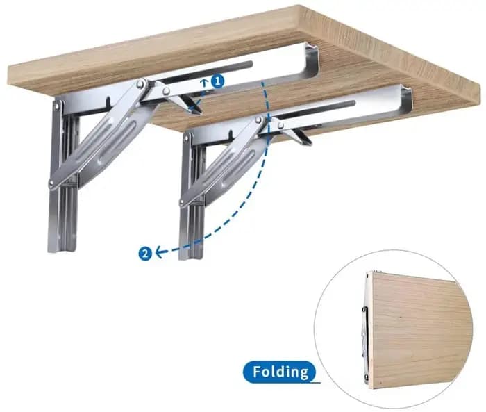 Étagère pliante ou support de Table d'établi, 2 pièces, charge Max. 550lbs