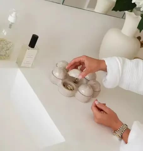 Boîte de rangement pour bijoux en marbre 22