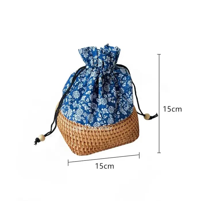 Panier de rangement en osier tissé pour la cuisine