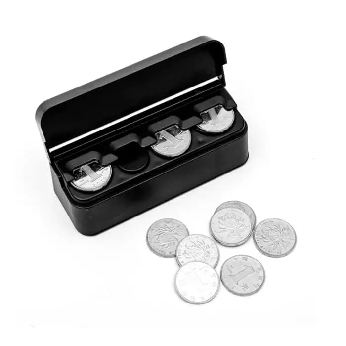 Boîte de rangement de pièces de monnaie intérieure de voiture