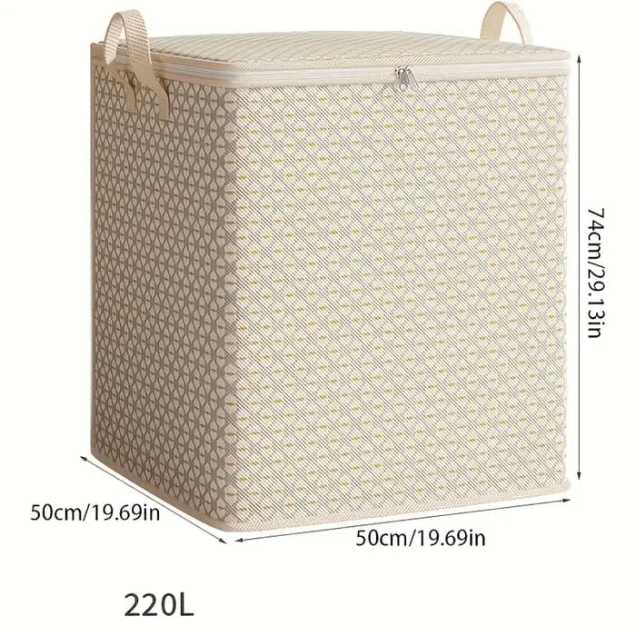 Boîte de rangement en tissu extra-large de 220 litres, conçue pour les couettes, les vêtements et les sous-vêtements - pratique, légère