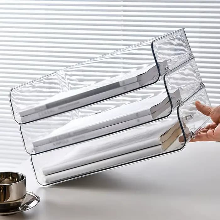 Boîte de rangement empilable pour fichier de bureau
