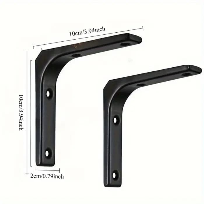 Supports d'étagère en fer robustes, supports d'angle à angle droit pour meubles muraux, quincailleri