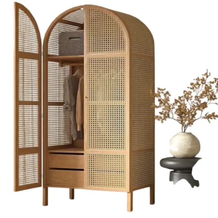 Armoires de chambre à coucher en bois vêtements femmes modernes