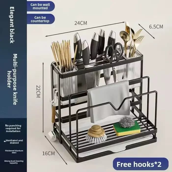 Support de cuisine, ustensiles de maison, porte-couteau multifonctionnel, couvercle de Pot, support