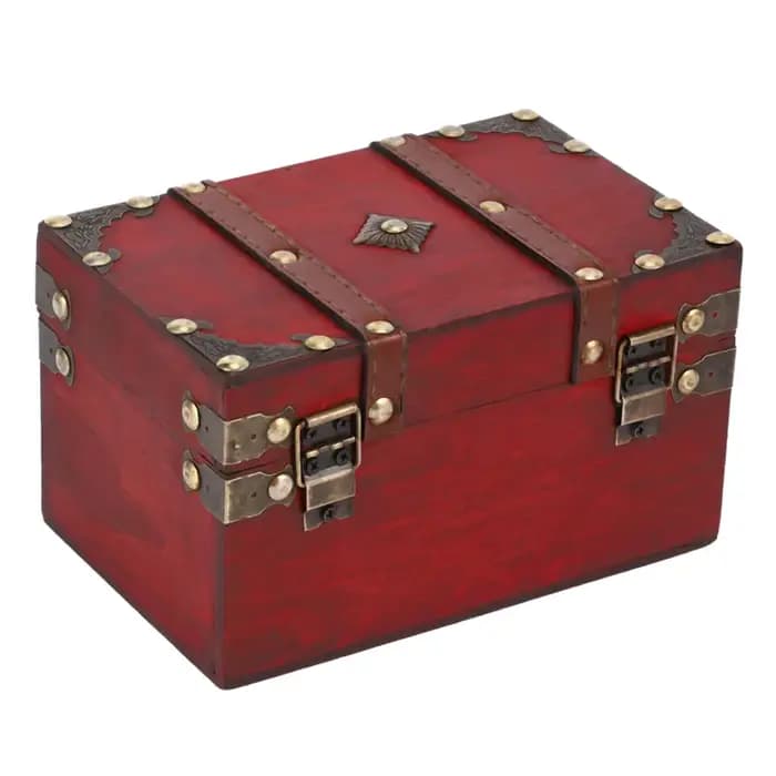 2X coffre au trésor rétro boîte de rangement en bois Vintage organisateur de bijoux de Style Antique