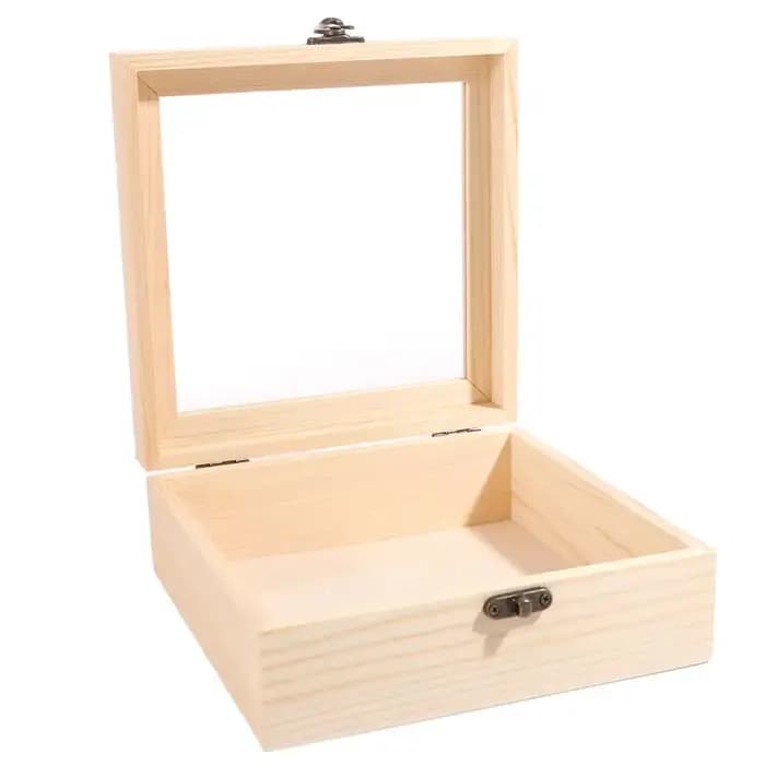 Boîte de rangement rectangulaire en bois, style rétro, bords lisses, organisateur de bureau, anti-po