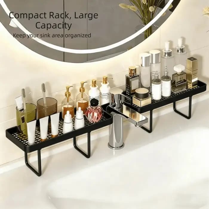 Étagère de rangement pour salle de bain sans perçage