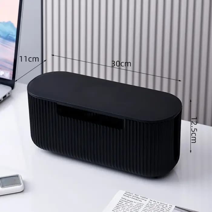 Boîte de rangement de câbles de bureau de qualité supérieure, anti-poussière avec couvercle, pour mu