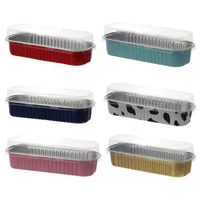Boîte à gâteaux rectangulaire en aluminium de 200ml
