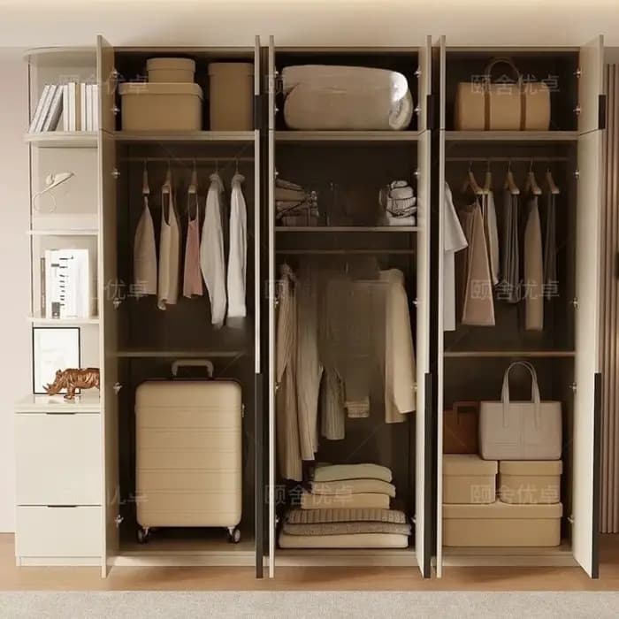 Étagères de garde-robe de rangement suspendues