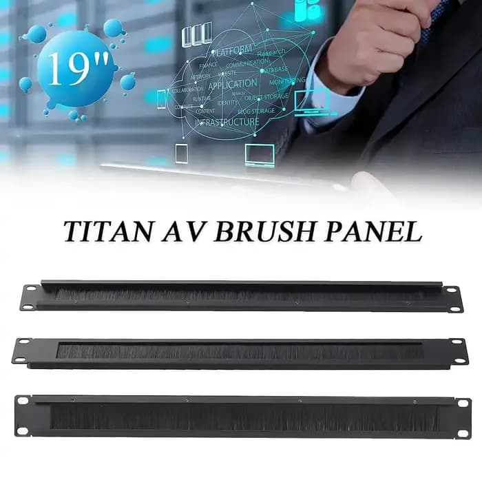 Fente de barre de panneau de brosse d'armoire de réseau d'IT de bâti de rack de 1U 19 pouces pour la gestion des câbles