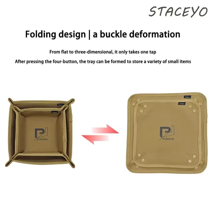 Plateau de rangement de bureau kaki 1 pièce