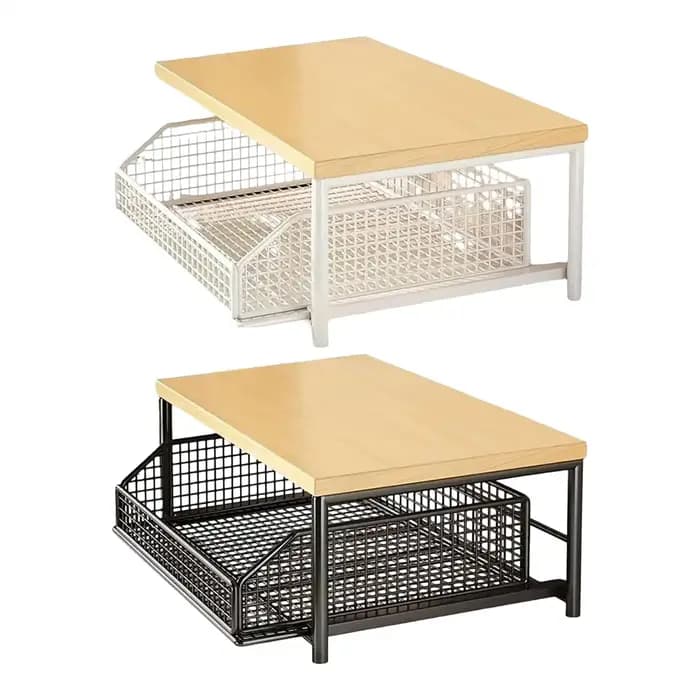 Étagère de rangement de cuisine verticale à 2 niveaux