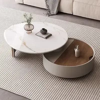 Cadre de rangement Table basse moderne clair organisateur ornements Table basse Glam esthétique Tavo