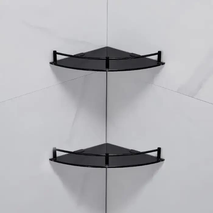 Étagère d moderne 37JD, verre en plastique solide métal solide, étagère d murale adaptée aux petites