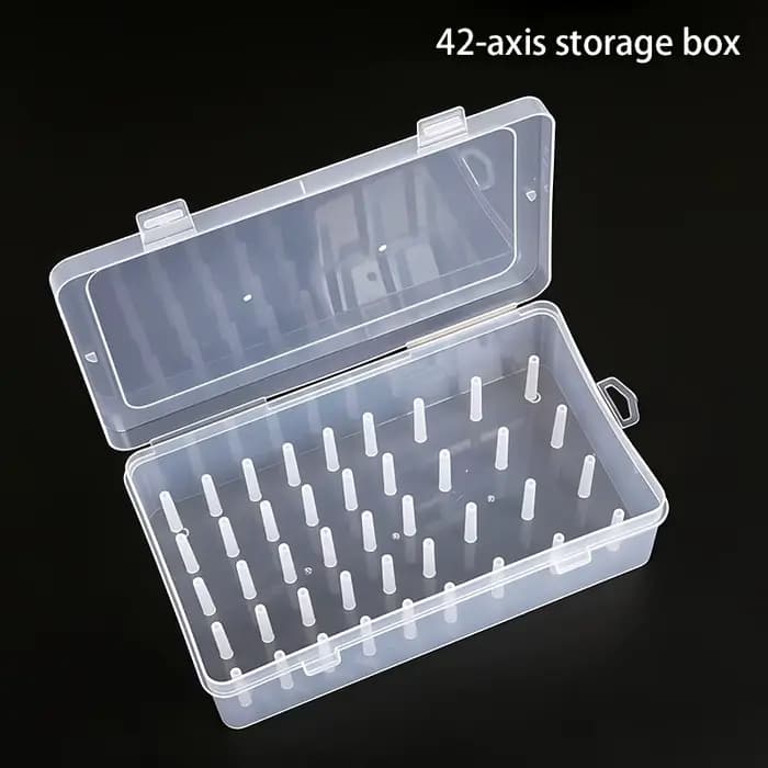 Boîte de rangement en plastique à 42 compartiments, anti-poussière, organisateur de douilles à pâtis