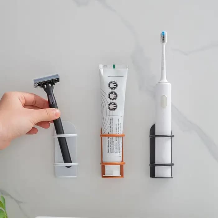Porte-brosse à dents électrique mural, sans poinçon, étagère de rangement, organisateur de brosse à