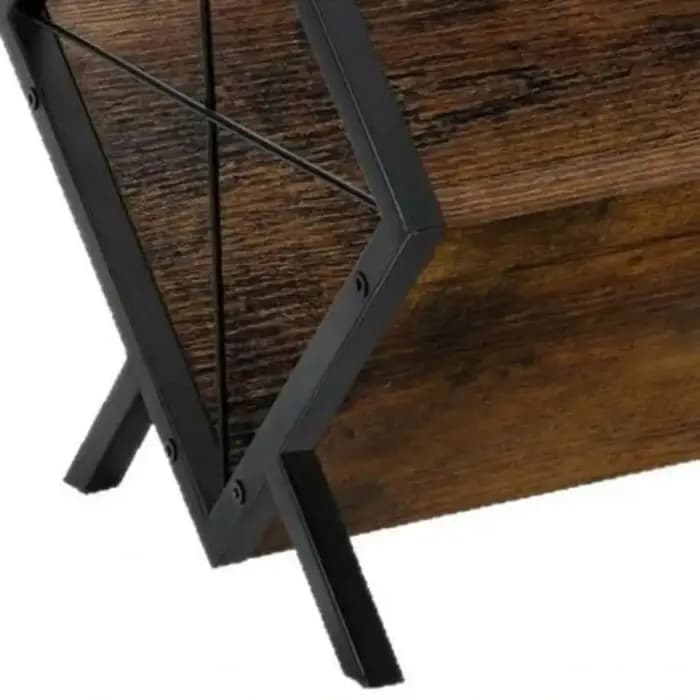 Structure de rangement pour disques vinyles en fer forgé robuste