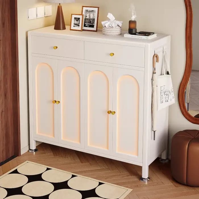 Étagère à chaussures De luxe blanche verticale moderne pas cher mignon