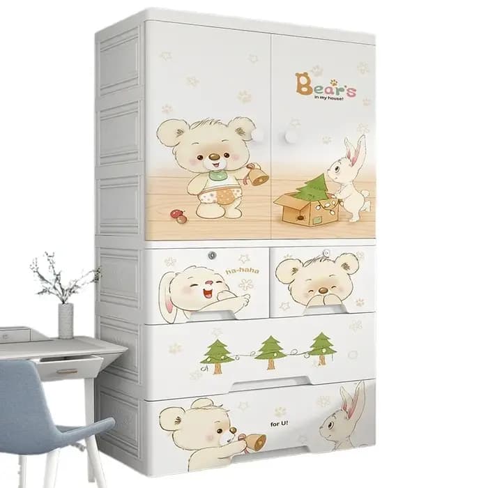 Armoire de Rangement en Plastique pour Bébé et Enfant