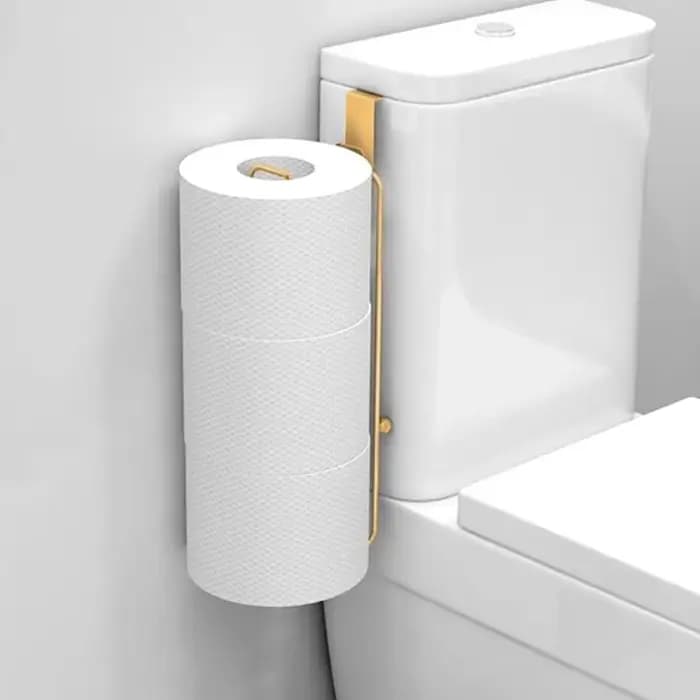 Porte-papier hygiénique avec rangement pour mouchoirs mural sur le réservoir