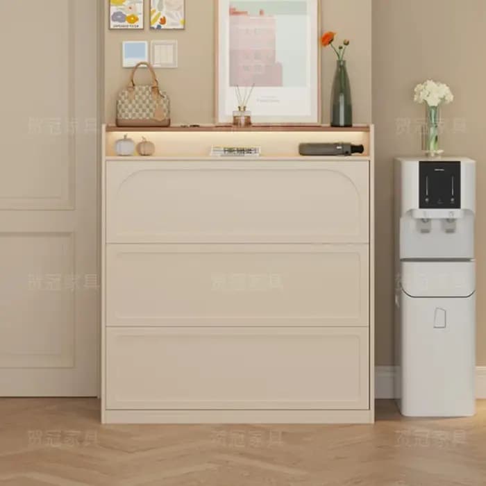 Meuble à chaussures en bois moderne pour chambre et entrée
