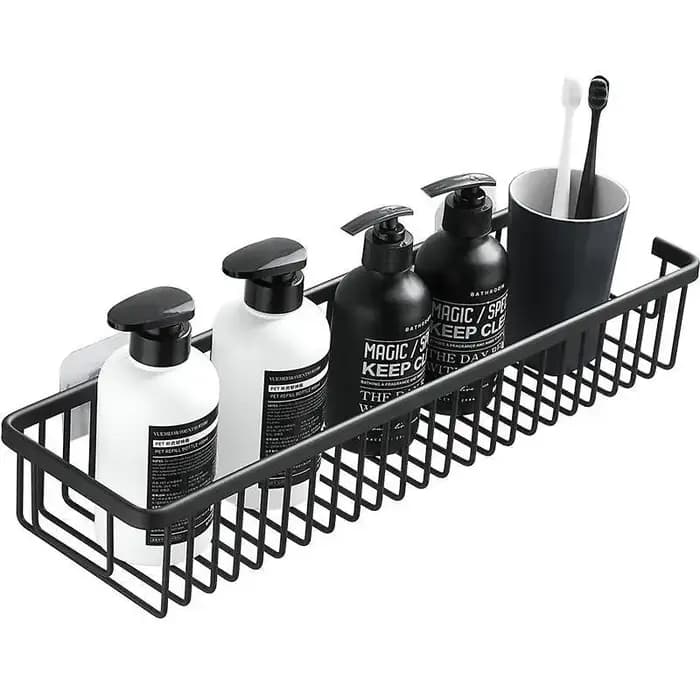 Accessoires de salle de bain étagère organisateur douche cuisine support de rangement mural espace aluminium toilette porte-shampooing étagères 25CM