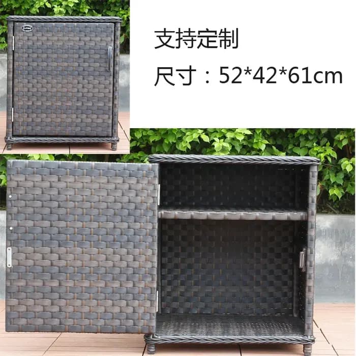 Armoire à chaussures de balcon en rotin moderne