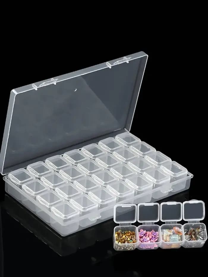 Boîte de rangement pour outils de peinture au diamant à 28 compartiments