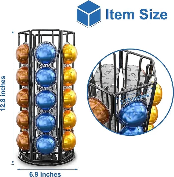 Costume pour Vertuo porte-dosette tiroir café dosette organisateur stockage pour Vertuoline Capsules support plateau en verre Dolce Gusto 40 dosettes
