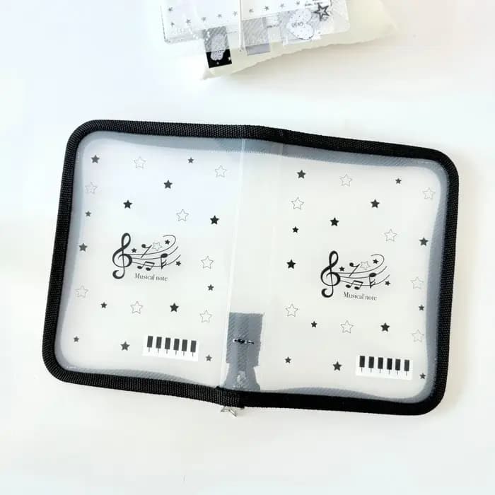 Mignon papeterie dossier de rangement fichier A6 PP sergé fermeture éclair pochette Document sac Zip