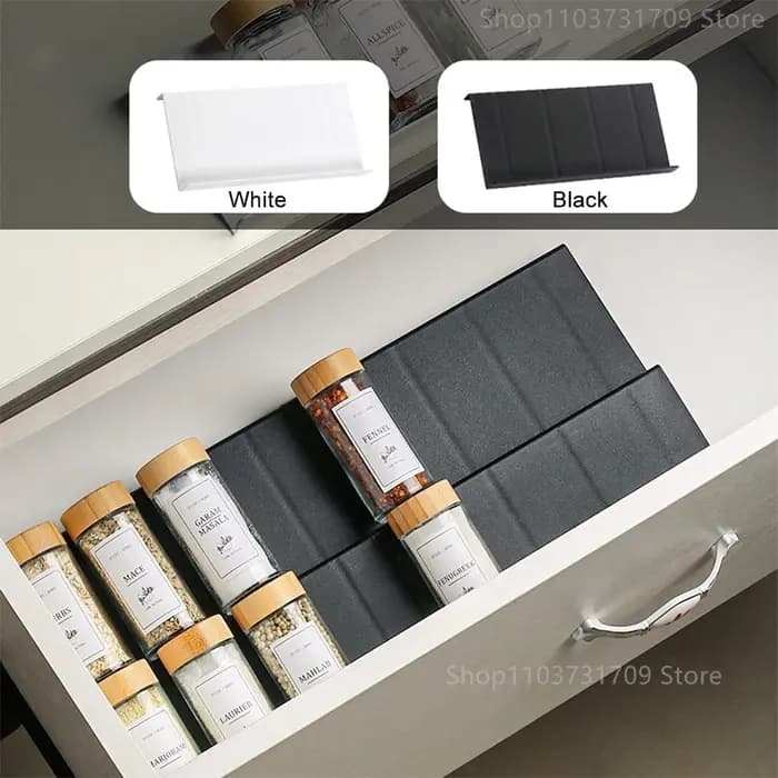 Tiroir porte-épices pour cuisine 4 couches support à épices réglable pour pots