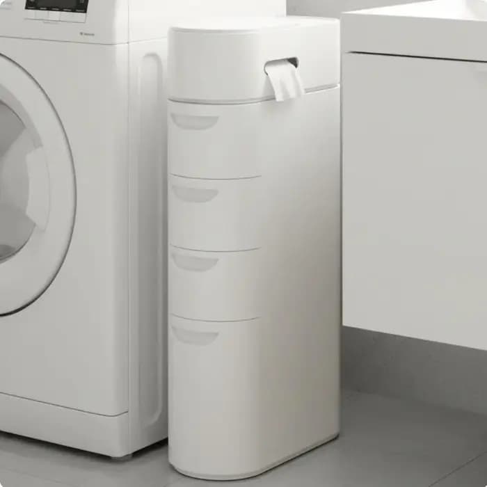 Armoire de rangement haute avec portes, étagère de rangement polyvalente pour salle de bain, armoire de rangement pour buanderie, couloir, chambre à coucher