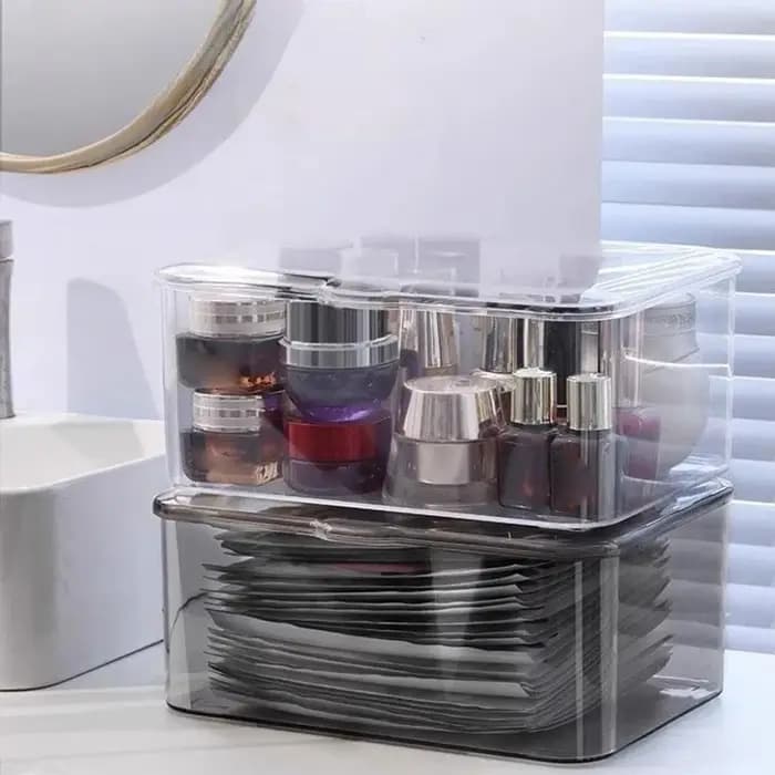 Organisateur de bijoux et de maquillage avec couvercle
