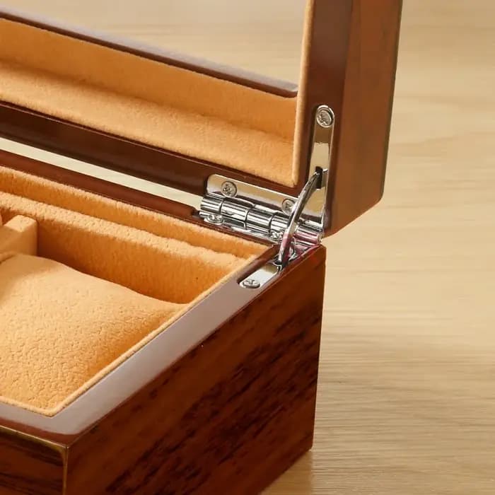 Boîtes à montres noires à 6 emplacements en bois pour hommes