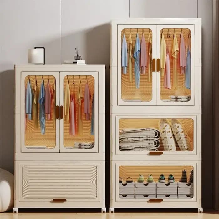 Armoire moderne transparente blanc pliable affichage appartement