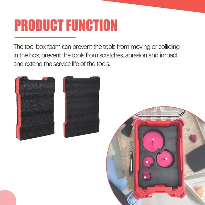 Insert en mousse antichoc pour boîte à outils, adapté aux étuis Milwaukee Packout, organisateur en mousse pour le rangement des outils fragiles