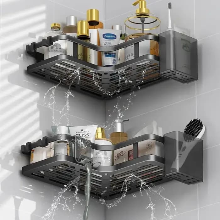 Étagère murale triangulaire pour salle de bain
