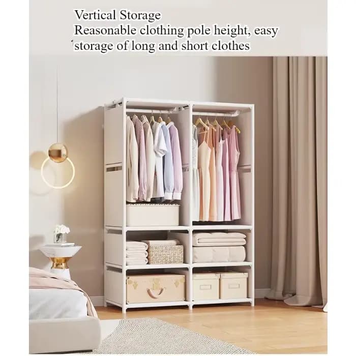 Nouvelle armoire de chambre à coucher, montage simple, économique, robuste, durable, idéale pour appartement ou maison de location, armoire suspendue