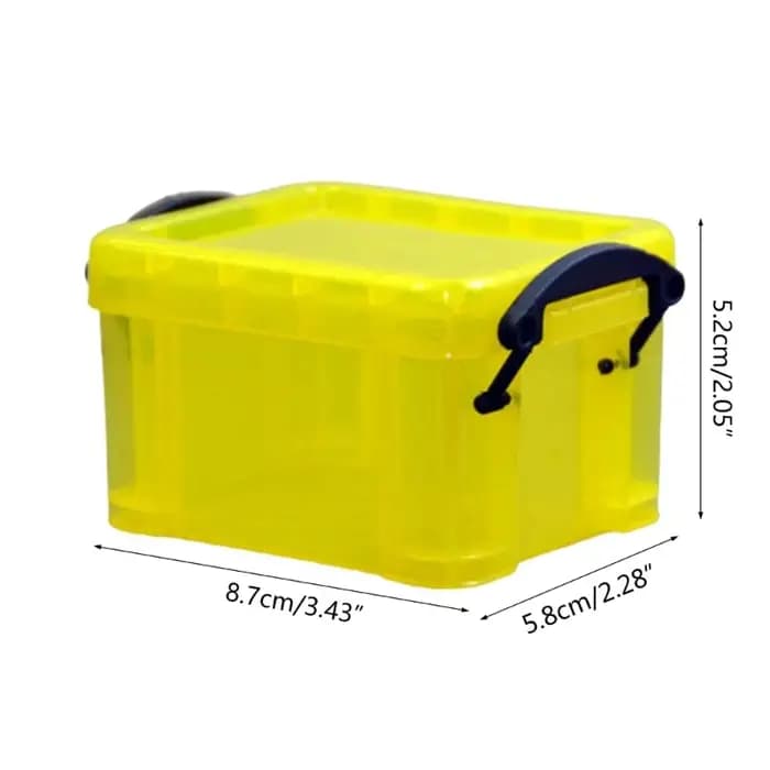 Mini boîte en plastique avec couvercle verrouillable