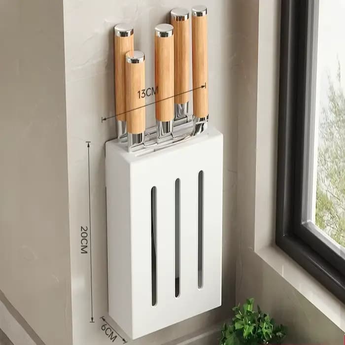 Support mural multifonctionnel en acier inoxydable pour couteaux de cuisine