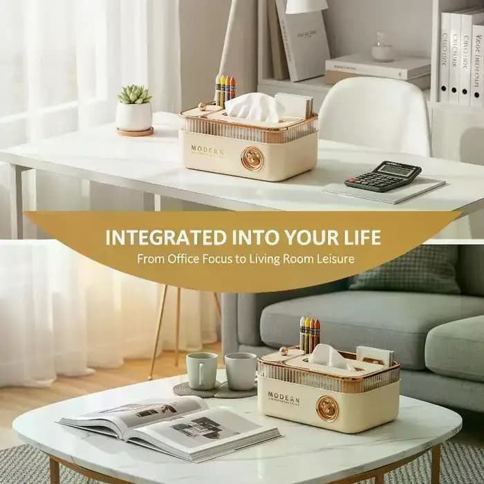 Boîte à mouchoirs multifonctionnelle avec décor d'ours mignon