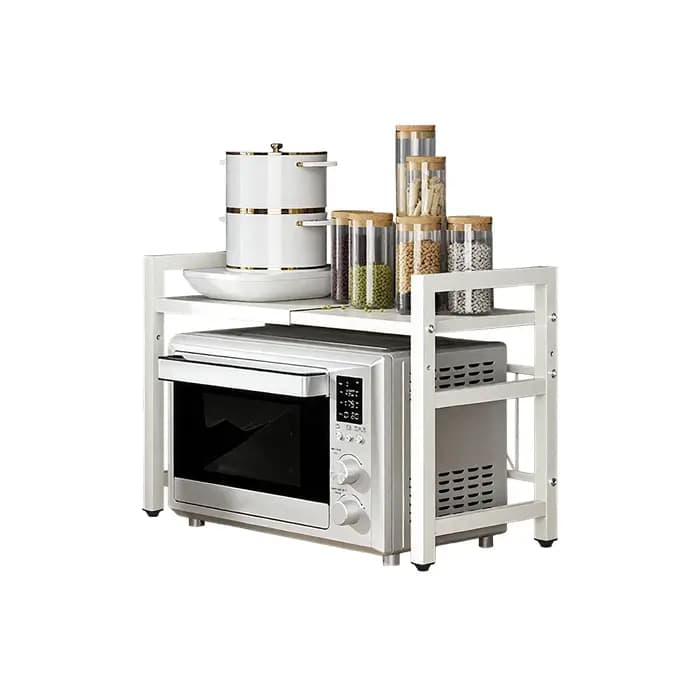 Organisateur d'étagère pour micro-ondes extensible 42-64cm, organisateur de comptoir pour micro-onde