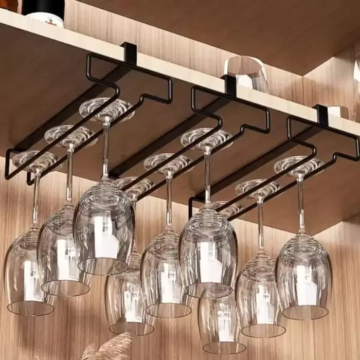 Support de rangement suspendu pour verres à vin rouge
