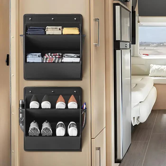 Porte-chaussures à fixer sur la porte, porte-chaussures mural, sac de rangement et d'organisation multi-usages, porte-chaussures pour camping-car